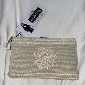 Bamboo Trading Company Beaded Shell Bag (Ivory)